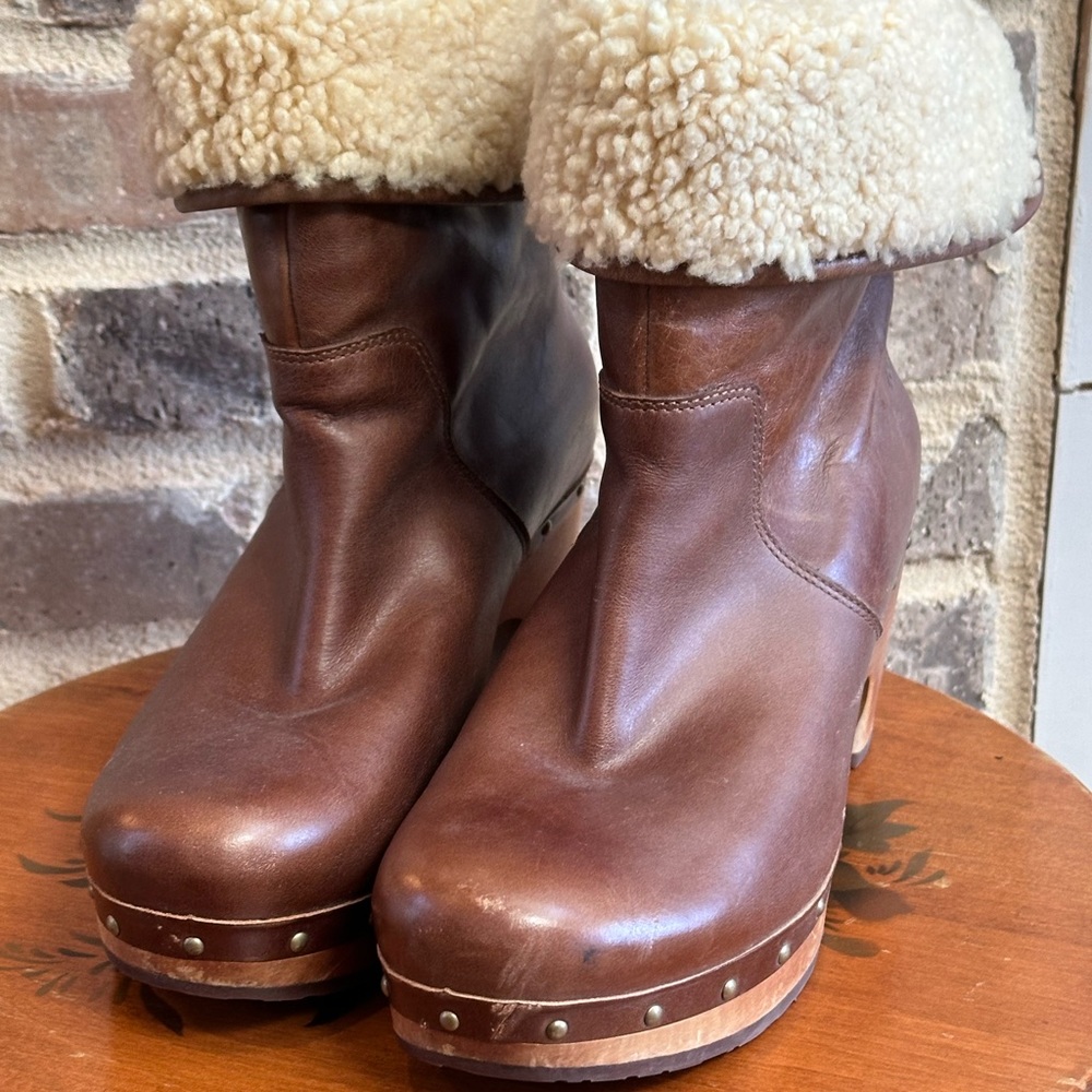 UGG sheepskin lining, clog, ankle boots